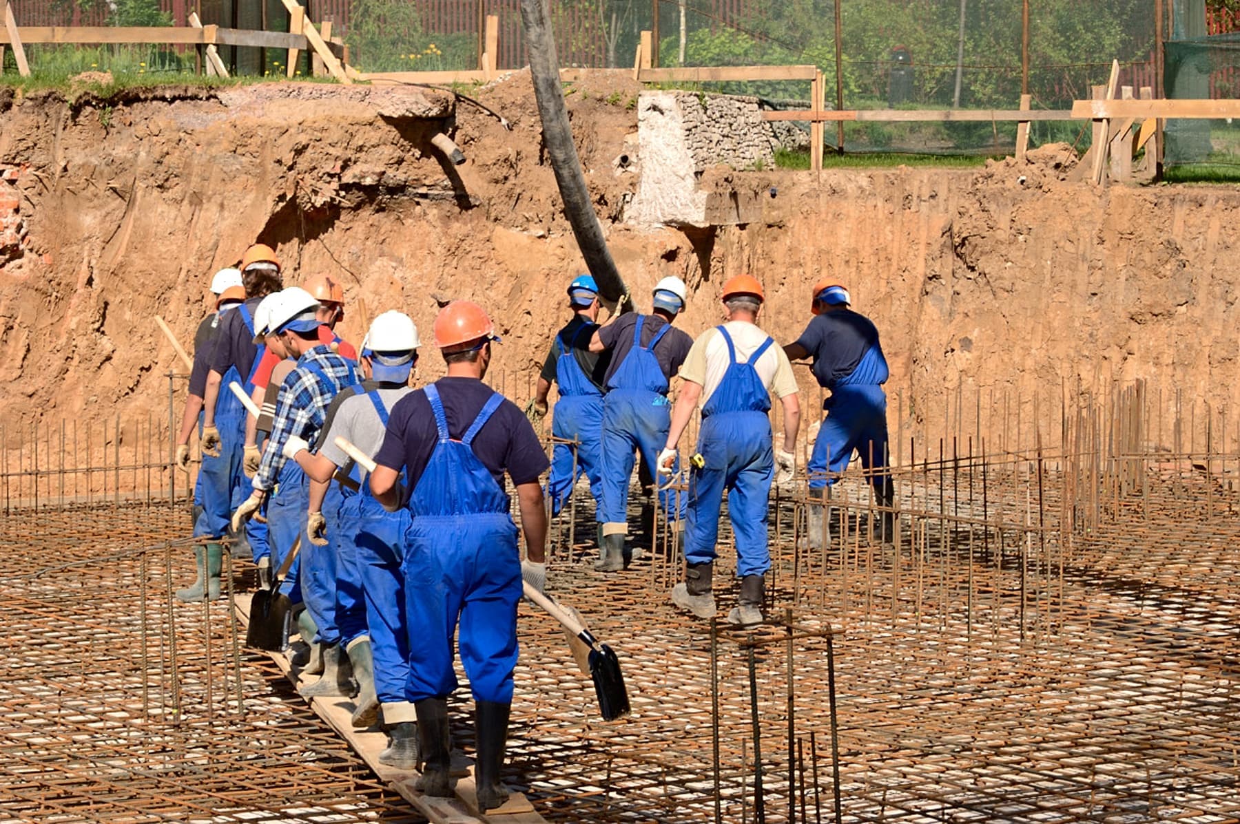 Betonggjutning av en grundplatta